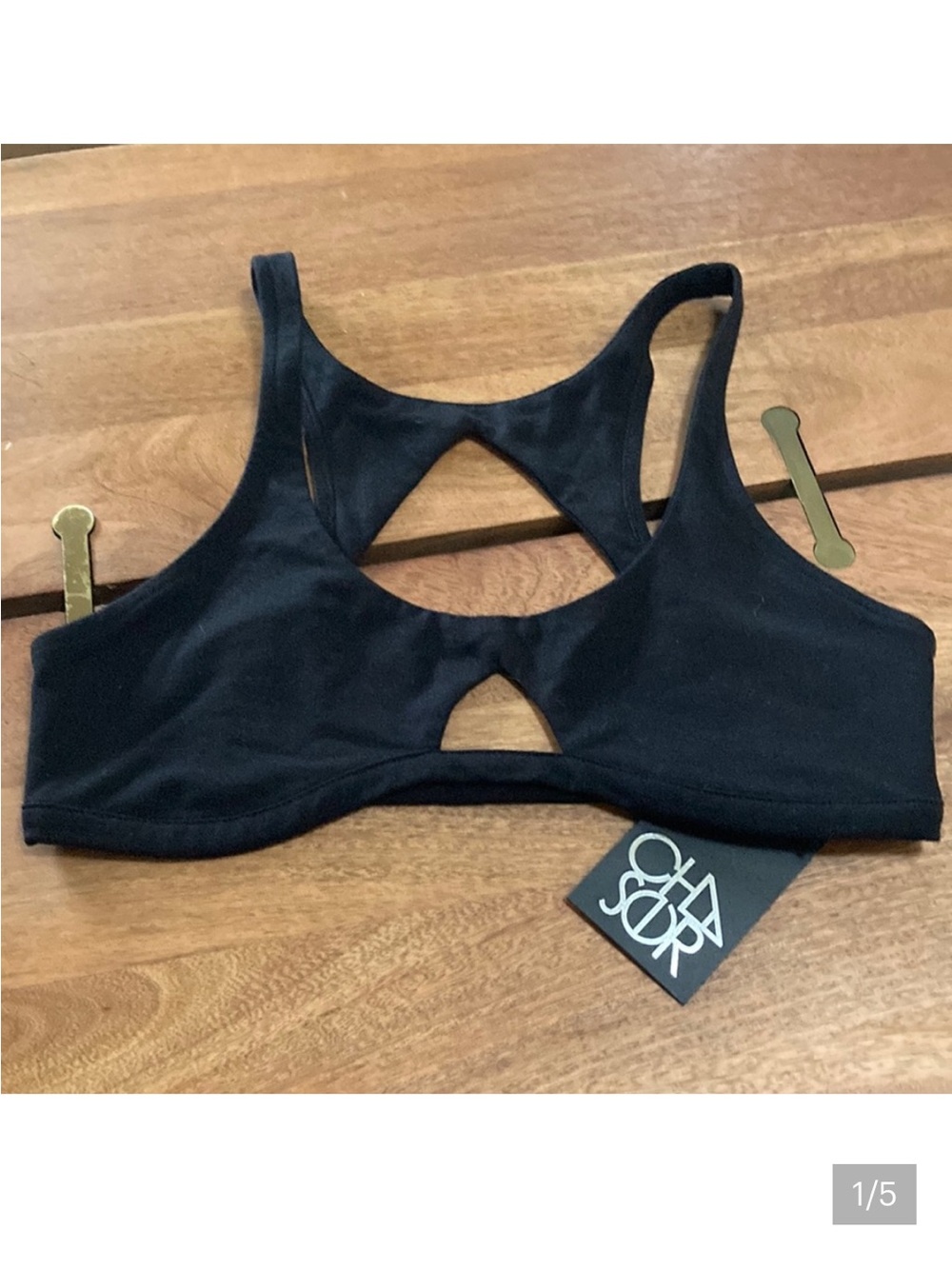 Chaser Bralette / Sports Bra. Cutout Details. Black. Size M. NWT